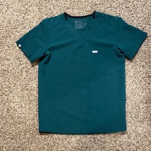 Figs Men's forest green scrub top and bottoms